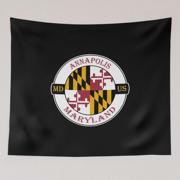 Item preview, Annapolis Maryland Flag USA Seal Stamp Badge Travel Souvenir designed and sold by TeeHome.
