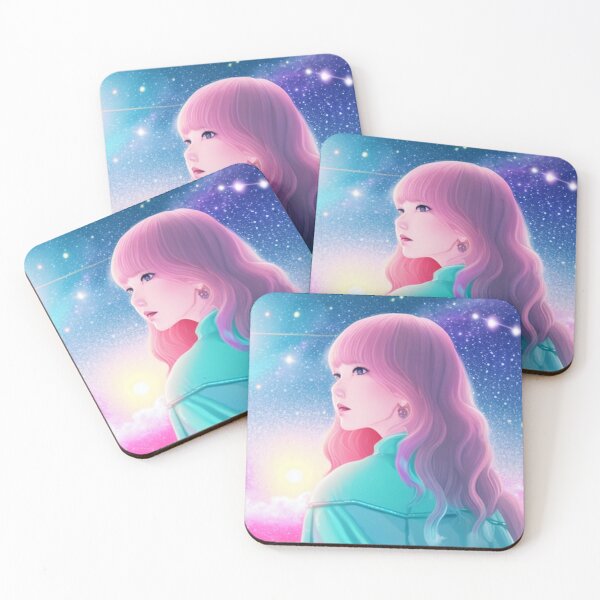 Item preview, Woman with pink hair on the horizon of dreams designed and sold by Girly-Universe.