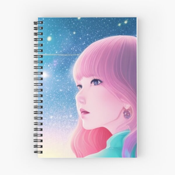 Item preview, Woman with pink hair on the horizon of dreams designed and sold by Girly-Universe.