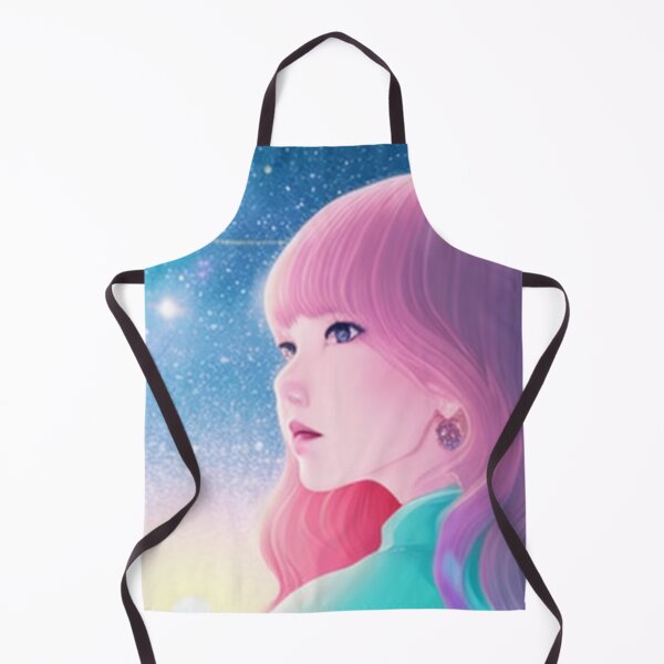 Item preview, Woman with pink hair on the horizon of dreams designed and sold by Girly-Universe.