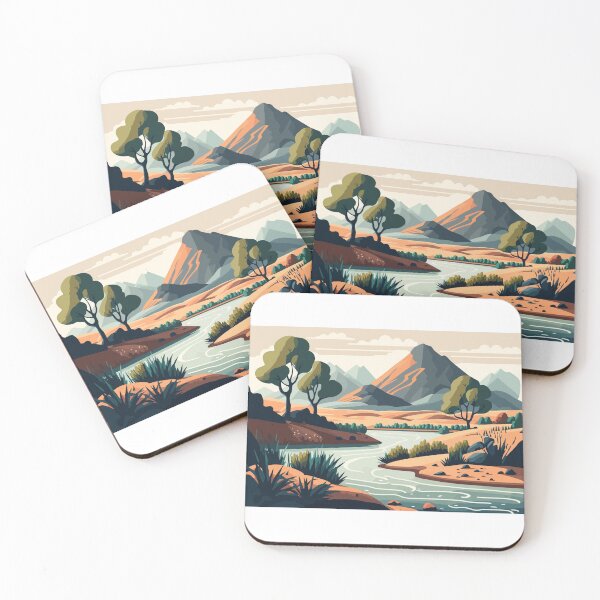 Item preview, Landscape with mountains and river.  designed and sold by Streetsigns1957.