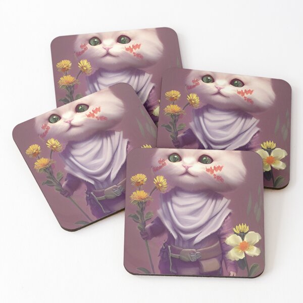 Item preview, Cute Space Warrior Kitty with Flowers designed and sold by BabiesNanimals.