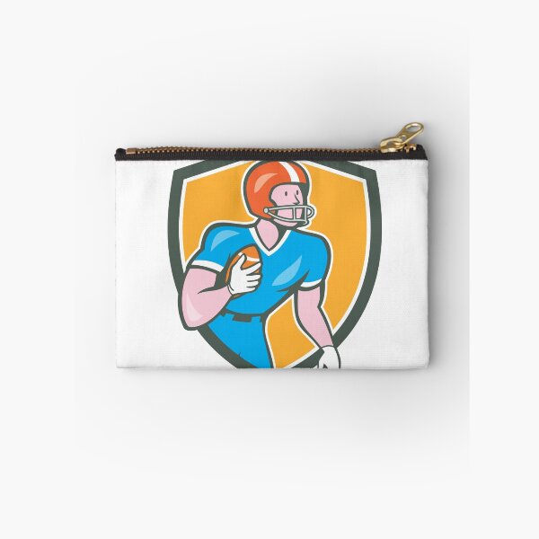Item preview, American Football Player Rusher Shield Retro designed and sold by patrimonio.
