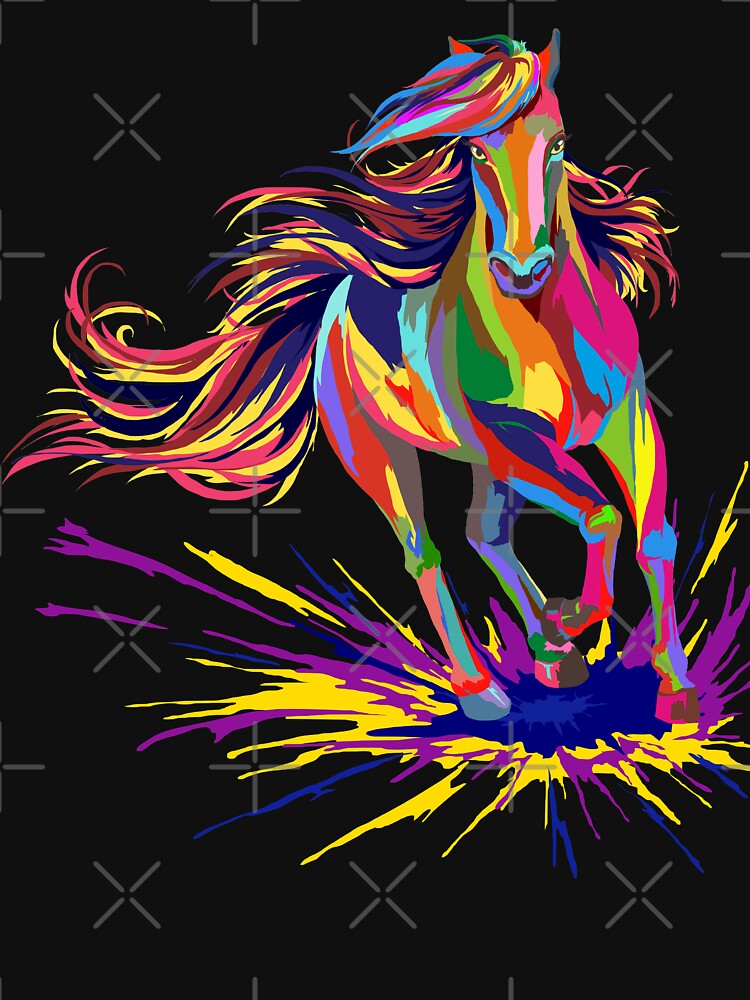 "Horse Watercolor Print Shirt Horse Riding Racing Gifts Tshirt for