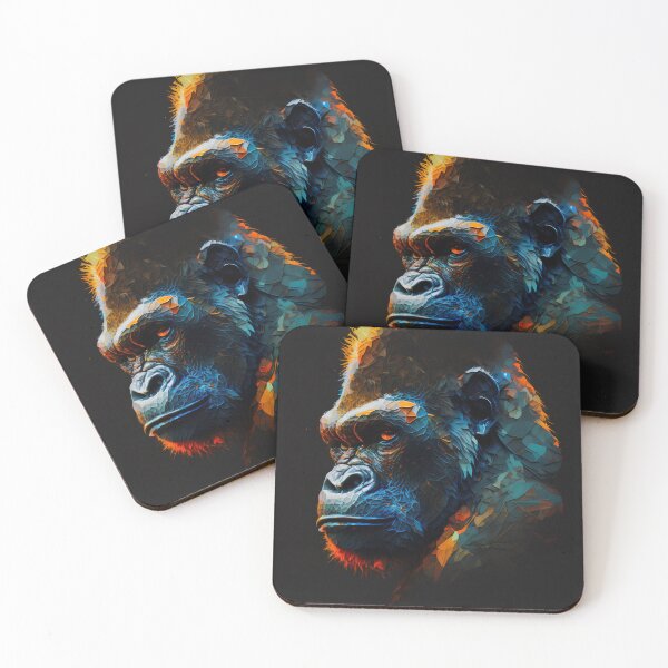 Item preview, Gorila Canvas, Ape Painting, Abstract Wall Art, Jungle Decor, King Kong Decor designed and sold by Animal  Masterpieces.
