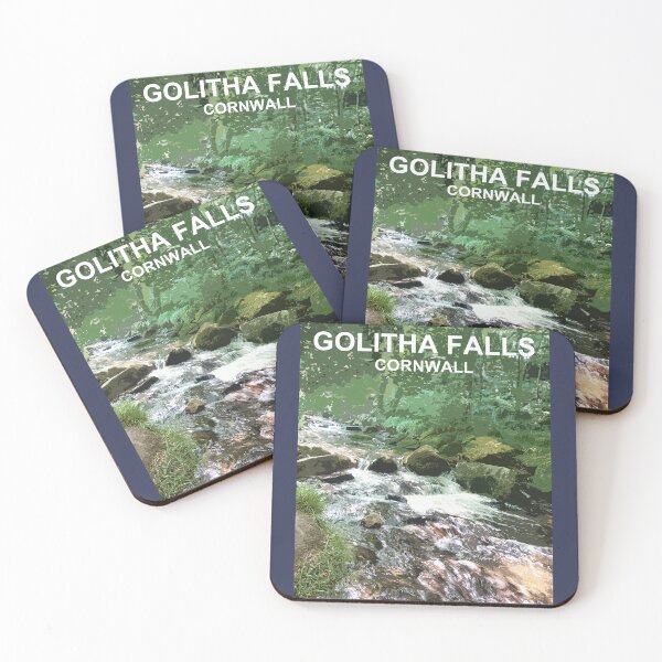 Item preview, Golitha Falls Liskeard Cornwall. Cornish gift. Travel poster designed and sold by BarbaraGlebska.