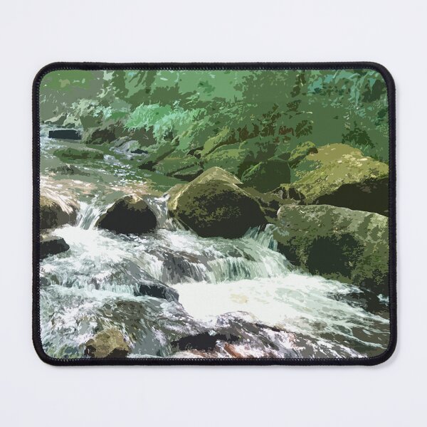 Item preview, Golitha Falls Liskeard Cornwall. Cornish gift. Travel poster designed and sold by BarbaraGlebska.