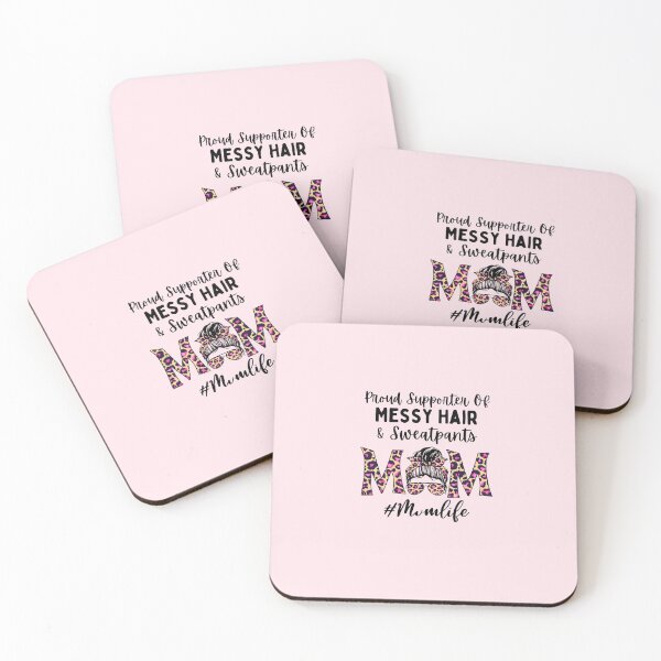 Item preview, Mothers Day Proud Supporter Of Messy Hair And Sweatpants Mum #Mumlife designed and sold by EileenTheArt.