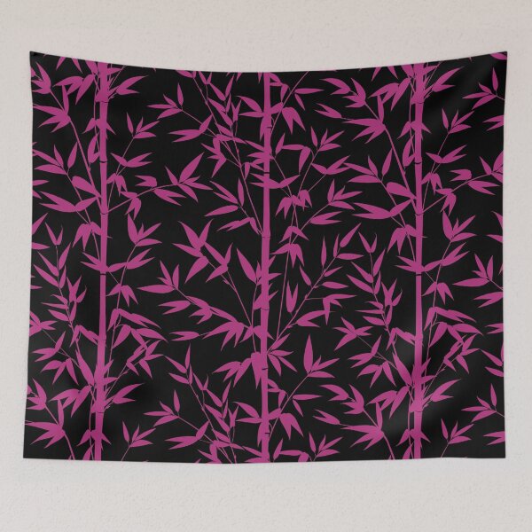 Item preview, Stylish Japanese Floral Pattern with Magenta Bamboo Leaves designed and sold by SoccaTamam.