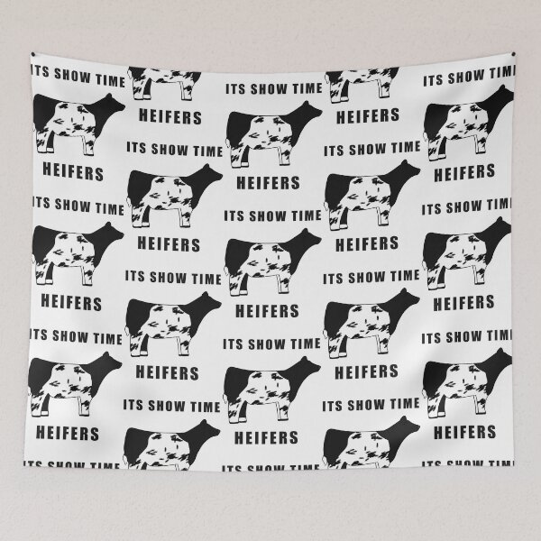 Item preview, ITS SHOW TIME HEIFERS Black and white designed and sold by Horsequeenozie.