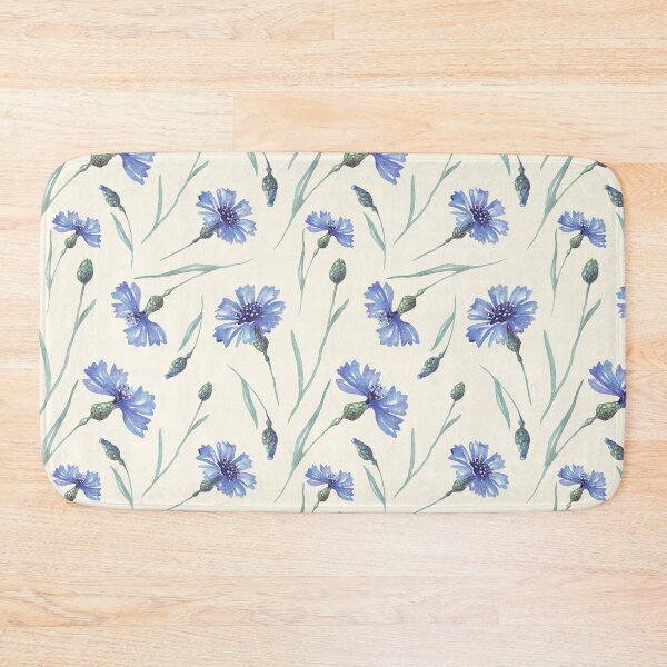 Item preview, Botanical Floral Seamless pattern- delicate cornflowers designed and sold by Red Witch Art.