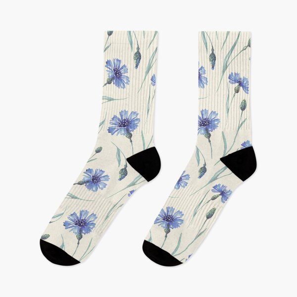 Item preview, Botanical Floral Seamless pattern- delicate cornflowers designed and sold by Red Witch Art.