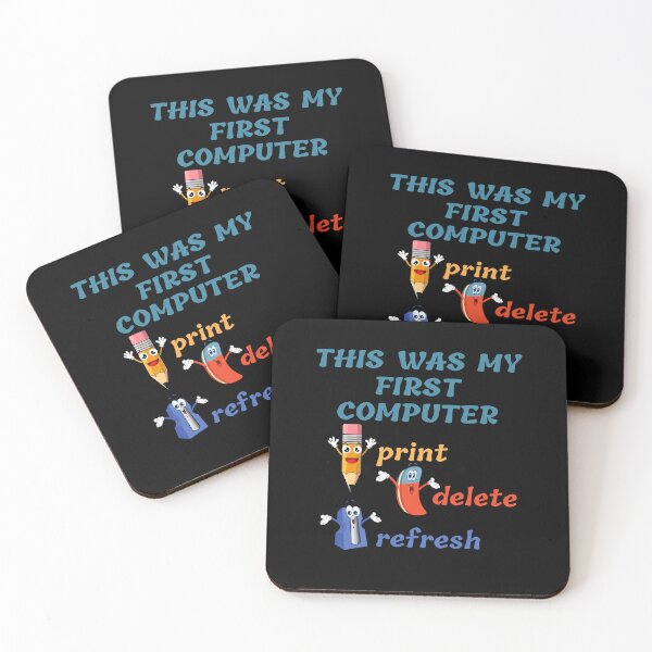 Item preview, This was my first Computer, Pencil, Sharpener, Erasier, Print Delete, Refresh, Funny designed and sold by facePale.
