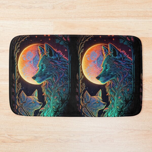 Item preview, Wolves and moon glowing tarot designed and sold by Visual-wallart.