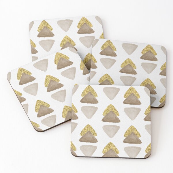 Item preview, Triangle Pattern - Coffee & Gold Accents designed and sold by Andrea Turner.