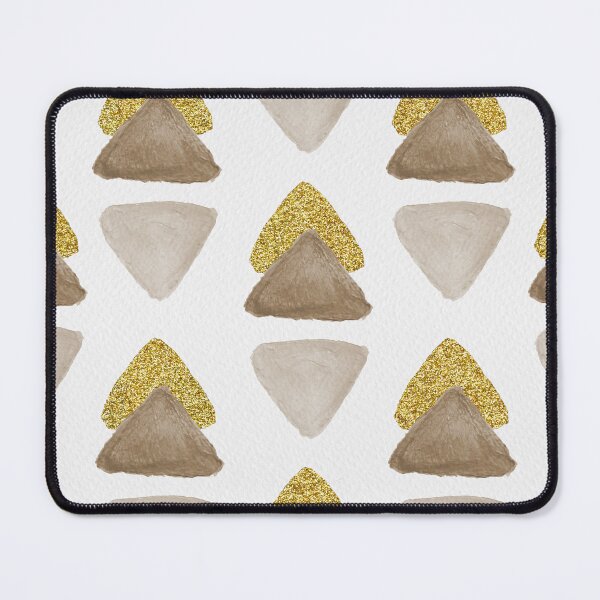 Item preview, Triangle Pattern - Coffee & Gold Accents designed and sold by Andrea Turner.