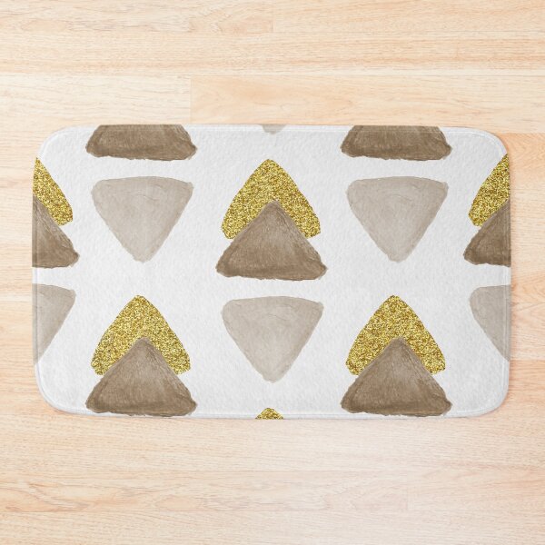 Item preview, Triangle Pattern - Coffee & Gold Accents designed and sold by Andrea Turner.