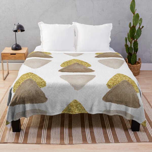 Item preview, Triangle Pattern - Coffee & Gold Accents designed and sold by Andrea Turner.