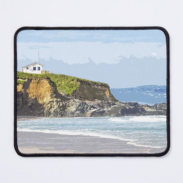 Item preview, Gwithian Cornwall. Hayle Godrevy. Cornish gift. Travel poster designed and sold by BarbaraGlebska.
