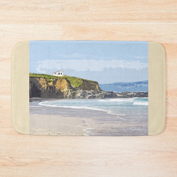 Item preview, Gwithian Cornwall. Hayle Godrevy. Cornish gift. Travel poster designed and sold by BarbaraGlebska.
