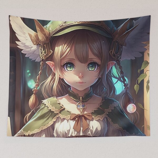 Item preview, "Books and Magic: A Fantasy Portrait of a Young Elven Student" designed and sold by PJGartui.