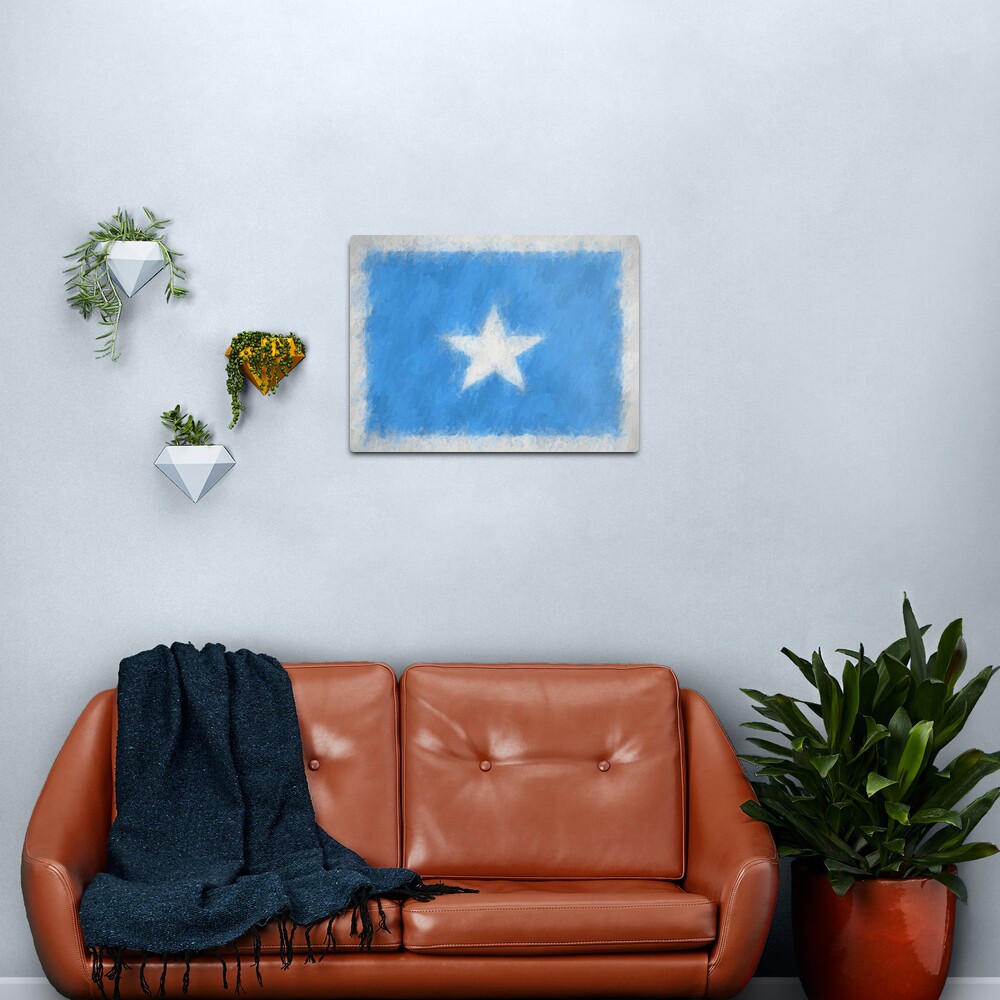 Somalia Flag Reworked No. 66, Series 4 Metal Print