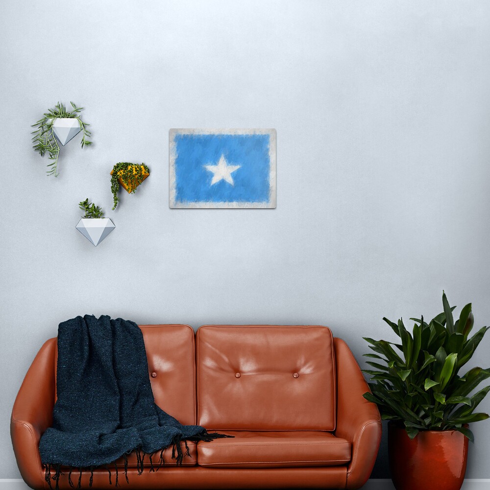 Somalia Flag Reworked No. 66, Series 4 Metal Print