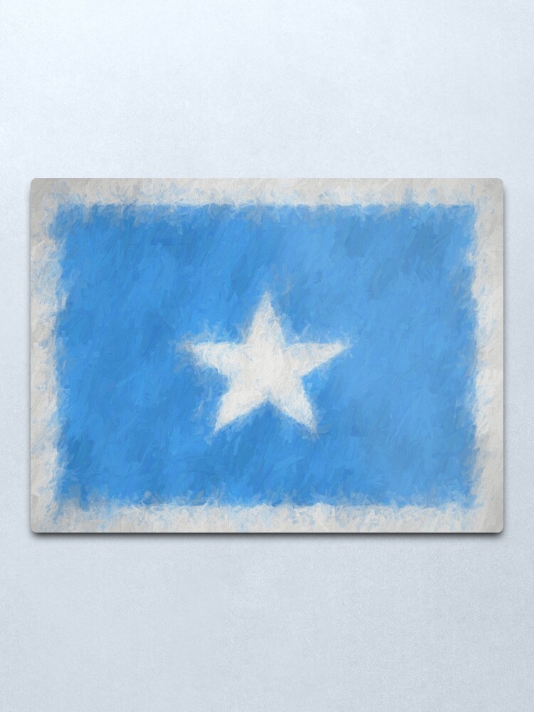 Alternate view of Somalia Flag Reworked No. 66, Series 4 Metal Print