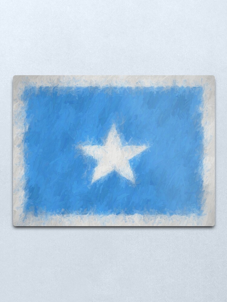 Alternate view of Somalia Flag Reworked No. 66, Series 4 Metal Print