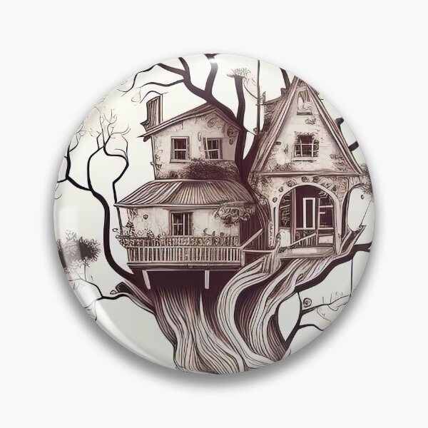 Item preview, Abstract outline treehouse sepia style colors designed and sold by RK - Shop.