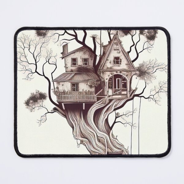 Item preview, Abstract outline treehouse sepia style colors designed and sold by RK - Shop.