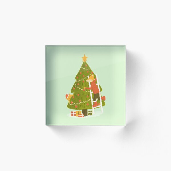 Merry Christmas Mr. Fox Acrylic Block