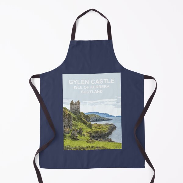 Item preview, Gylen Castle, Isle of Kerrera Scotland. Scottish gift. Travel poster designed and sold by BarbaraGlebska.