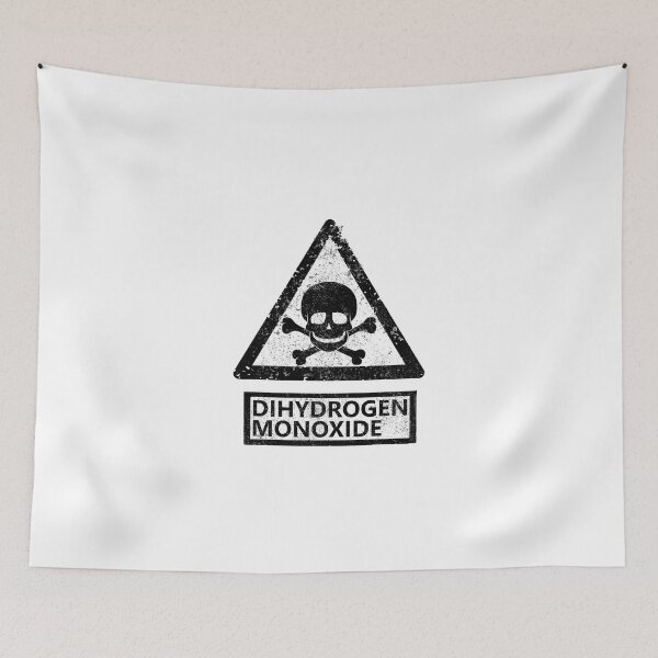 Item preview, Dihydrogen Monoxide warning with Skull designed and sold by Manoroma.