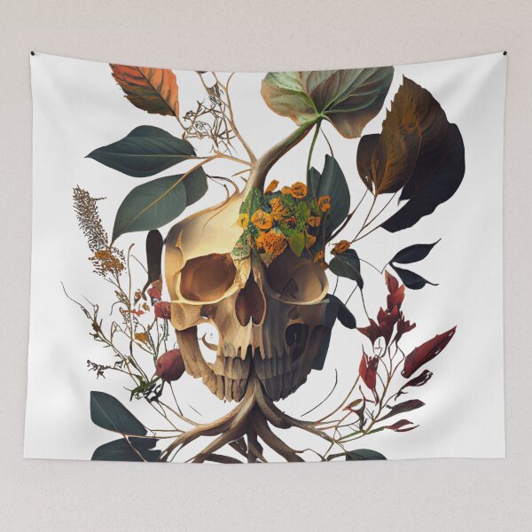 Item preview, Skull and botany, Bones and botany,  designed and sold by blakfrog.