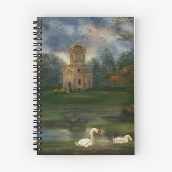 Item preview, Schwetzingen lake painting designed and sold by EmeraldeaArt.