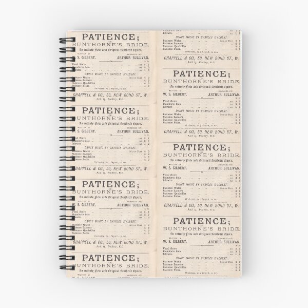 Item preview, Patience vocal pianoforte score vintage advert designed and sold by Lifes-a-boon.