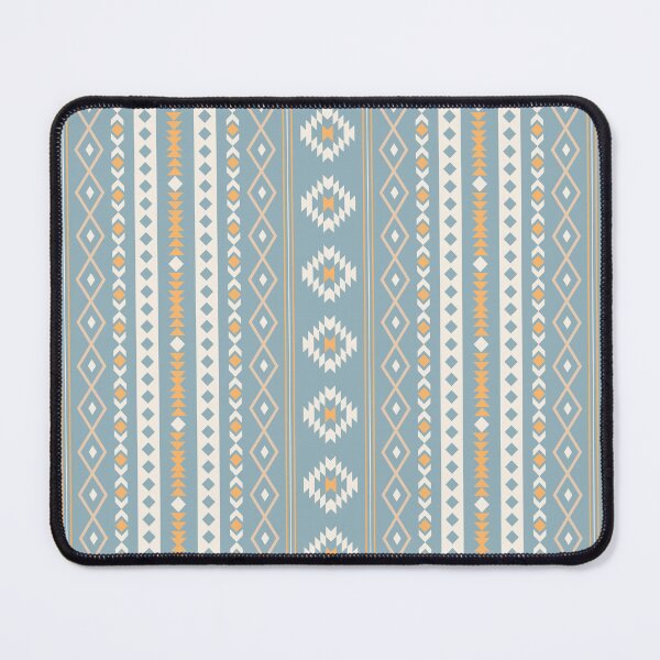 Item preview, Aztec Cream Orange Blue Mixed Motifs Pattern designed and sold by NataliePaskell.