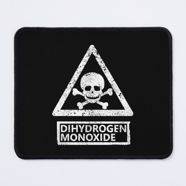 Item preview, Dihydrogen Monoxide warning sign black with Skull designed and sold by Manoroma.