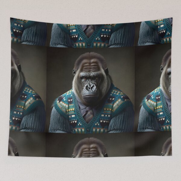Item preview, Gorilla in a Sweater - Animal Art designed and sold by Chrisjeffries24.