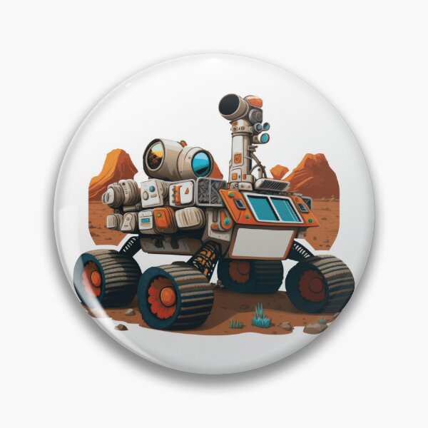 Item preview, Retro Mars rover lander illustration designed and sold by Marcus Burnette.