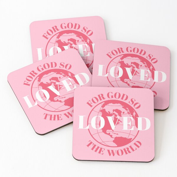 Item preview, For God So Loved The World - John 3:16 | Pink Bible Verses  designed and sold by InHisImageGifts.