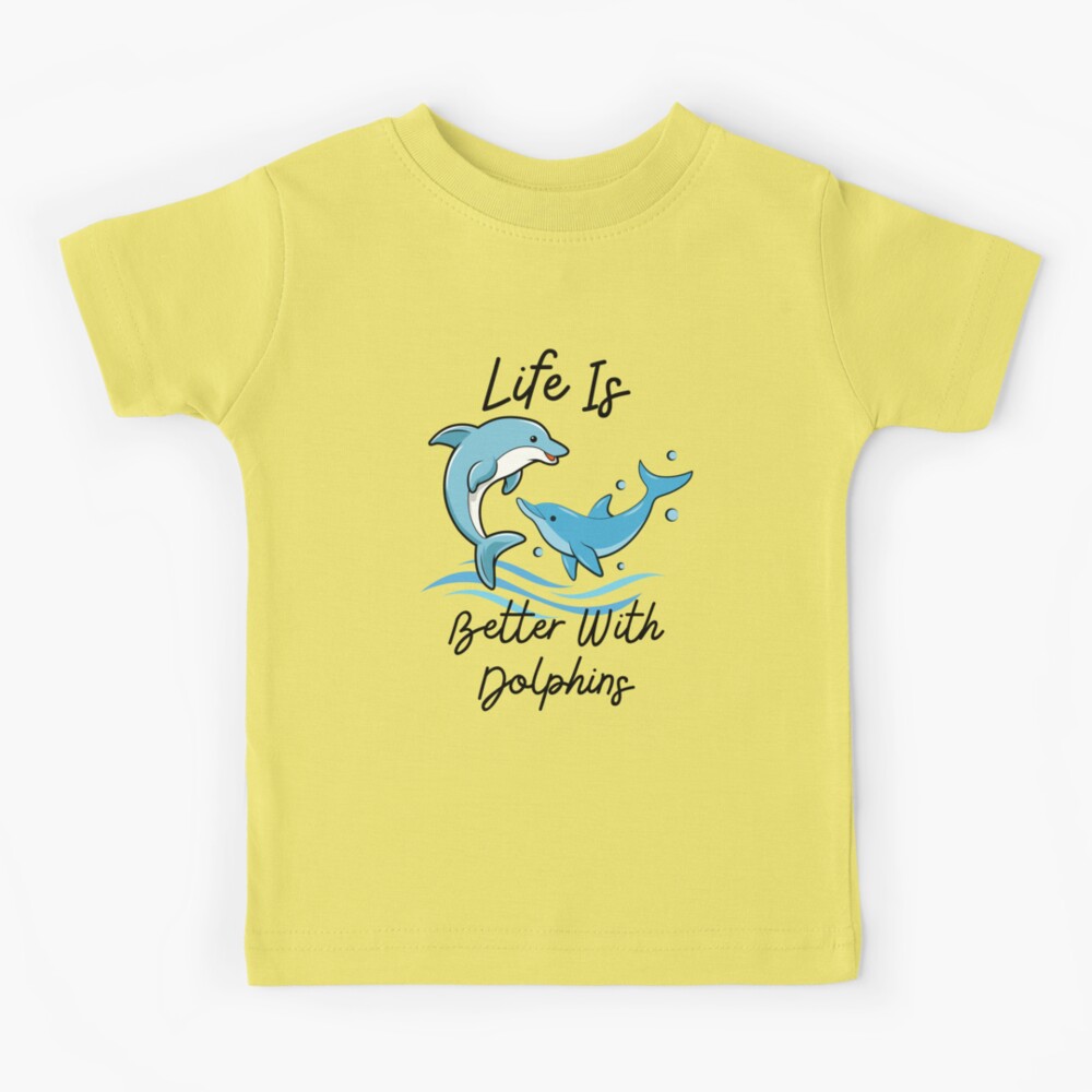 Life Is Better With Dolphins Women Girls Dolphin Lover Shirt - TeeUni