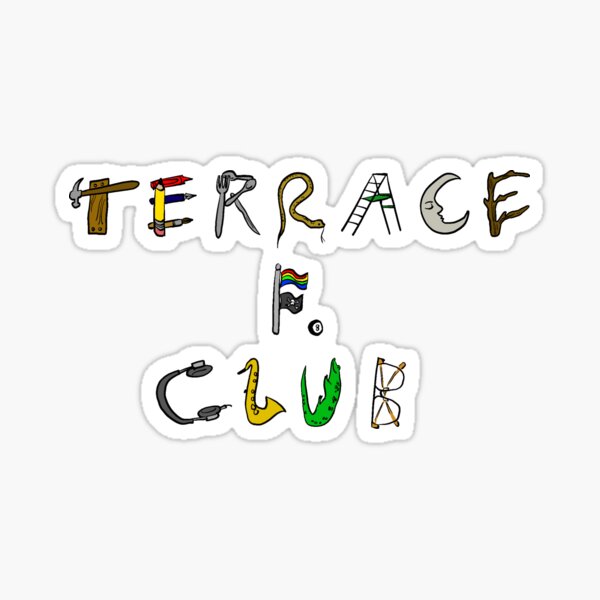 Terrace F. Club Lettering Design Sticker