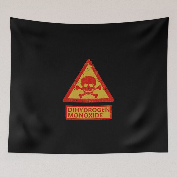 Item preview, Dihydrogen Monoxide warning sign with Skull designed and sold by Manoroma.
