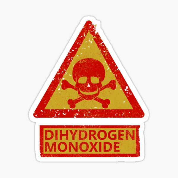 Artikel-Vorschau von Dihydrogenmonoxid-Warnschild mit Totenkopf, designt und verkauft von Manoroma.