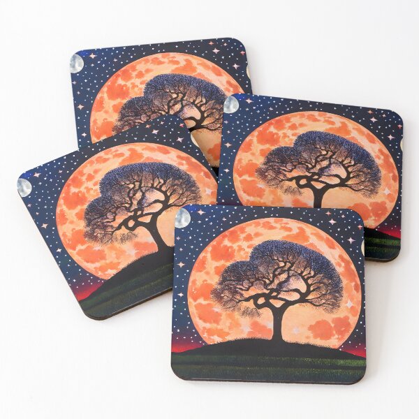 Item preview, Tree of Life in a Starry moon night designed and sold by ElLocoMus.