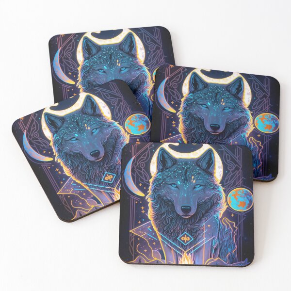 Item preview, Wolves at night glowing tarot designed and sold by Visual-wallart.