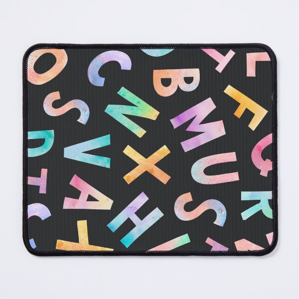 Item preview, Pattern of multi-colored rainbow letters designed and sold by alinaluna.