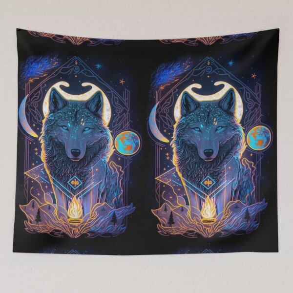 Item preview, Wolves at night glowing tarot designed and sold by Visual-wallart.